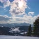 Mountain Carpathian landscape on a sunny winter day in beautiful nature, day with fast moving clouds - VideoHive Item for Sale
