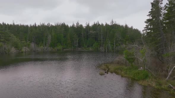 Straight out at Empire Lake in Coos Bay, Oregon shot by a Mavic 3