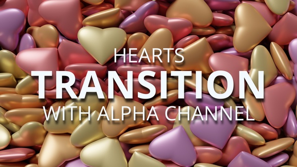 Hearts Transition 4k with Alpha alt