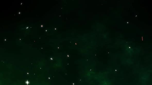 Abstract Green Particles Background HD