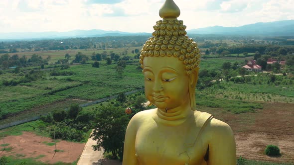 Big Golden Buddha Statue in Chiang Rai, Chiang Mai Province, Thailand