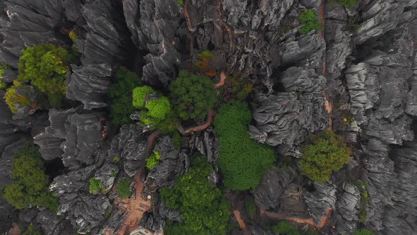 Aerial view of Stone Forest