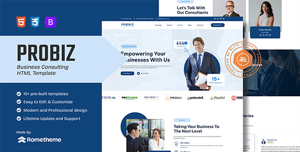 Probiz – Business Consulting HTML Template – 0 Sold!