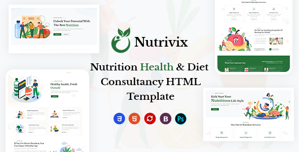 Nutrivix - Nutrition Consultancy HTML Template