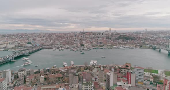 Aerial View of Bosphorus Istanbul