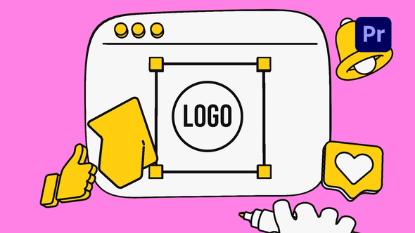 3D Draw & Social Logo Reveal