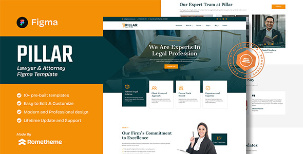 Pillar - Lawyer & Attorney Figma Template