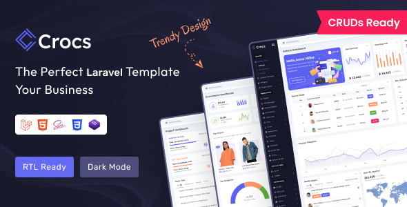 Crocs - Laravel Admin Template