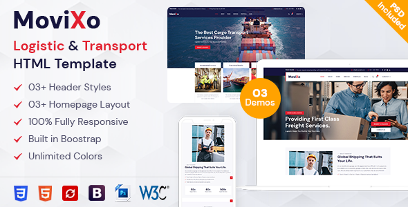 Movixo – Logistics & Transportation HTML5 Template