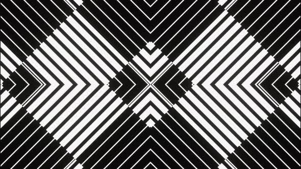 Smooth Black and White Animation of Squares of Lines 02