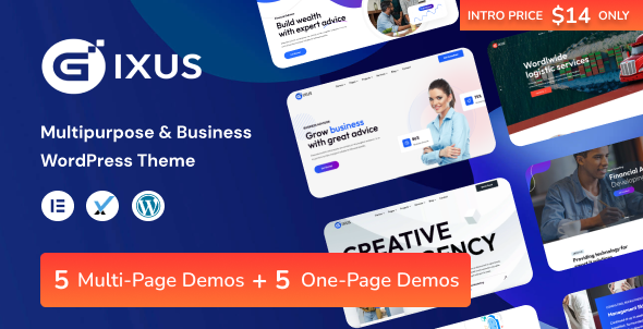 Gixus | Multipurpose Business WordPress Theme – 0 Sold!