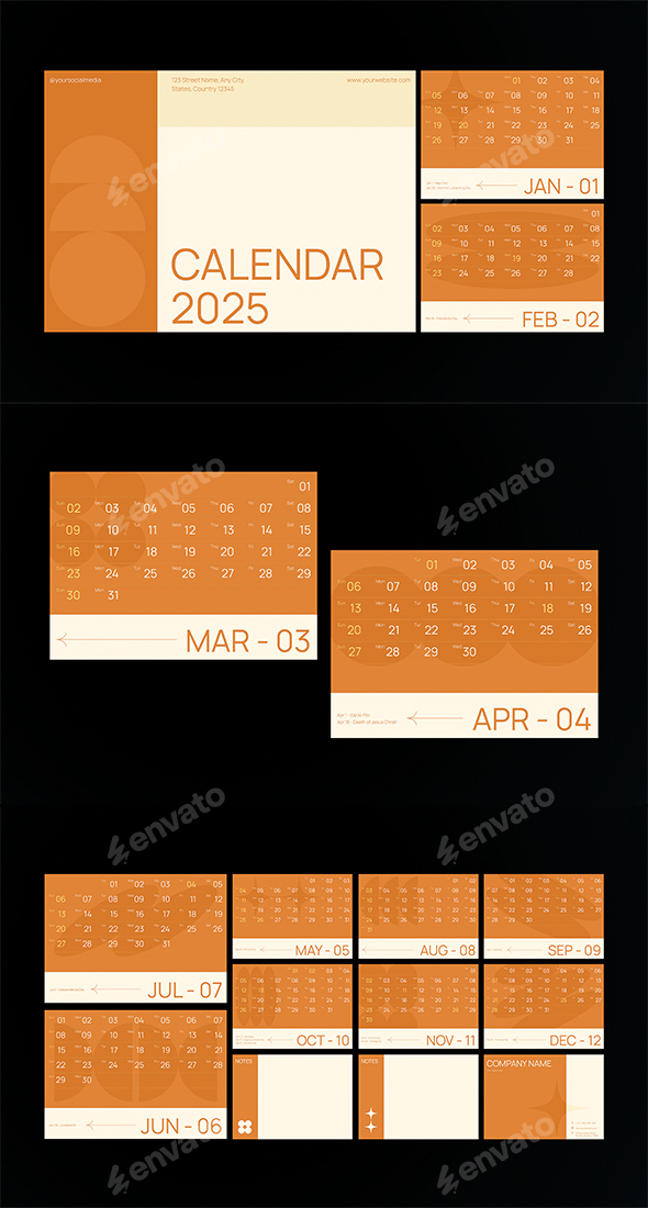 Modern Calendar 2025