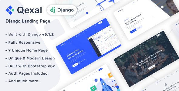 Qexal - HTML & Django Landing Page Template