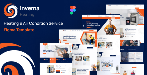 Inverna – Heating & Air Condition Service Figma Template – 0 Sold!