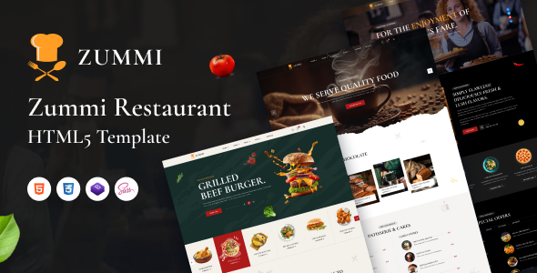 Zummi – Restaurant & Cafe Bootstrap HTML5 Template