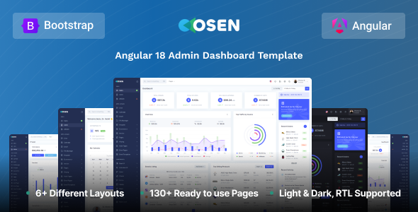 Osen – Angular 18 Admin & Dashboard Template – 0 Sold!