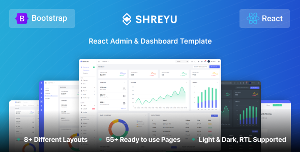Shreyu - React Admin & Dashboard Template