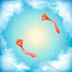 Sky Vector Design, White Clouds, Sun, Flying Kites - GraphicRiver Item for Sale