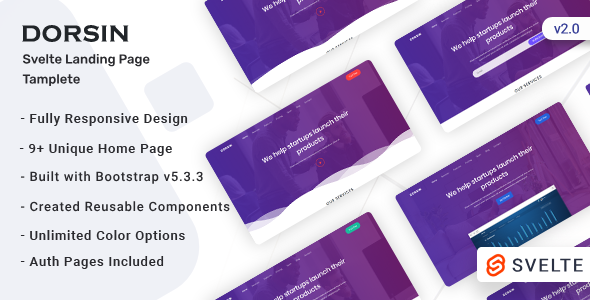 Dorsin - Svelte Landing Page Templae
