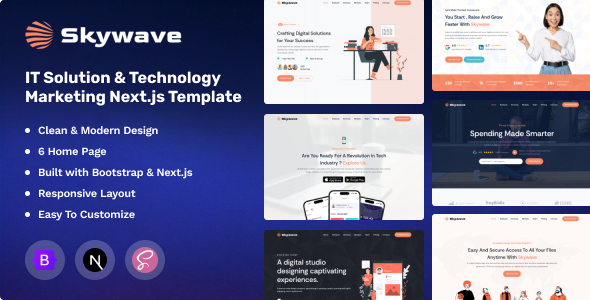 Skywave - Nextjs IT Solution & Technology Marketing Template