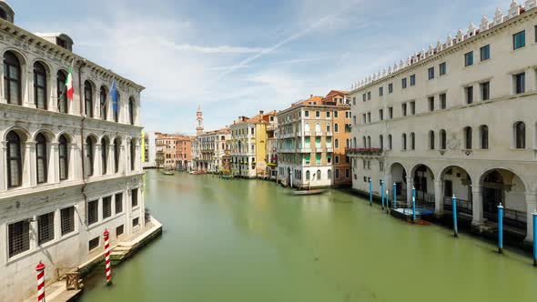 Time Lapse of the Grand Canal in Venice Italy