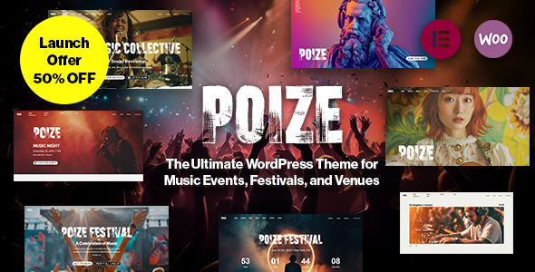 Poize – WordPress Theme for Music Events, Festivals & Venues – 0 Sold!