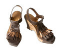 Wedge fringed leather sandals - PhotoDune Item for Sale