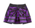 Satin striped pleated purple mini skirt - PhotoDune Item for Sale