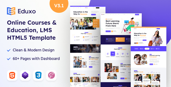 Eduxo - Online Courses & Education HTML Template