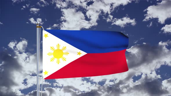 Philippines Flag Waving 4k