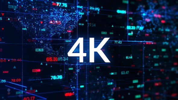 World Map Stock Indexes Digital Animation