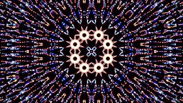 colorful lines glowing waves flower shape background kaleidoscope abstract alt