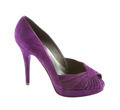 Purple suede peep toe stiletto - PhotoDune Item for Sale