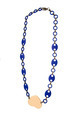 Nude heart pendant on blue links chain - PhotoDune Item for Sale