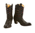 Black cowgirl boots pair with gems - PhotoDune Item for Sale