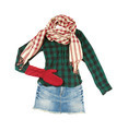 Lumberjack miniskirt fashion look - PhotoDune Item for Sale