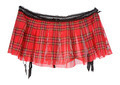 Red tartan mini skirt with suspenders - PhotoDune Item for Sale