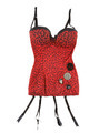Red leopard corset with suspenders - PhotoDune Item for Sale