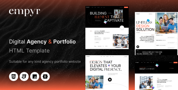 Empyr – Digital Agency & Portfolio Html Template – 0 Sold!