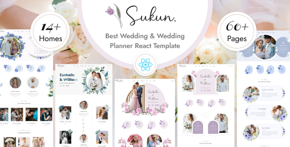 Sukun – Wedding & Wedding Planner React Template – 0 Sold!