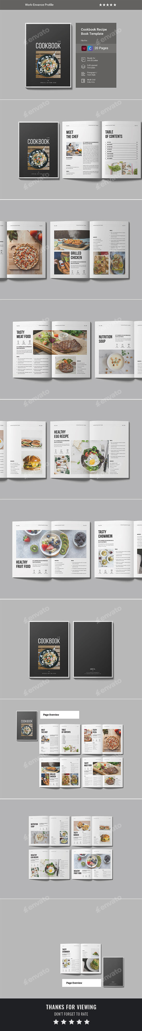 Cookbook Recipe Book Template