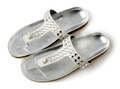 Carved crystals silver flip flop sandals - PhotoDune Item for Sale