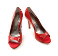 Python scales red peep toe stilettos - PhotoDune Item for Sale