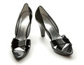 Black patent leather elegant peep toe pumps - PhotoDune Item for Sale