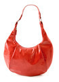 Kidney shaped red leather handbag - PhotoDune Item for Sale