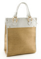 Raffia and white leather basket tote - PhotoDune Item for Sale