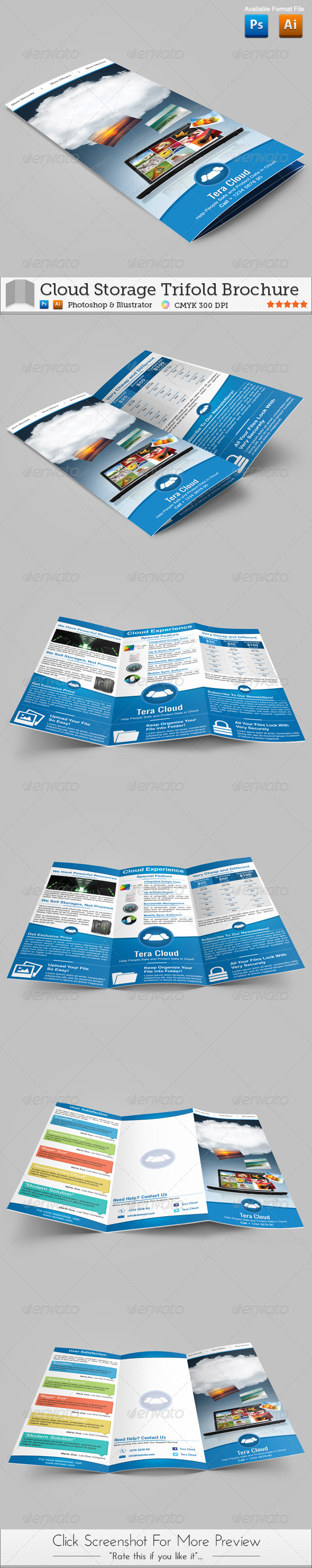 Cloud Storage Trifold Brochure