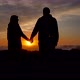 Slow Motion Winner Couple Joining Hands Together with Sunlight in Background - VideoHive Item for Sale
