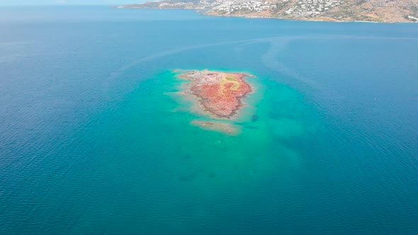 Uninhabited Virgin Island Created By Volcanic Activity. Wild Little Gull House.