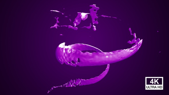 Twisted Purple Paint Splash 4K